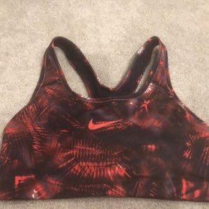 Red Nike sports bra